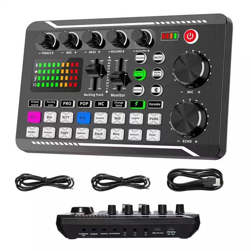 Audio Music Tiktok - F998 Live Geluidskaart Audio Tuner Treble