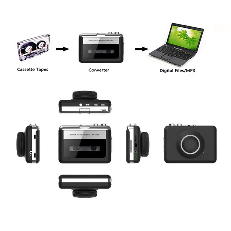 Audio Music Converter To Mp3 - Draagbare Stereo USB Cassette Speler Cassette