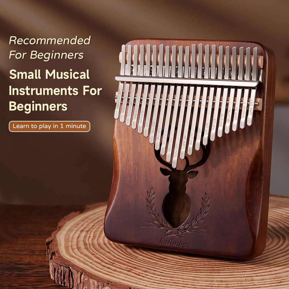 Kalimba Thumb Piano - 21-toetsen mahonie kalimba, 17-toetsen duimpiano, draagbare