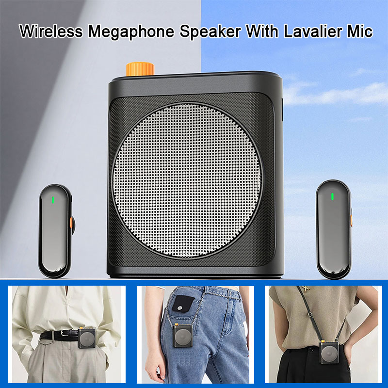 Portable Amplifier Mini - Draagbare stemversterker met lavaliermicrofoon Bluetooth Mini