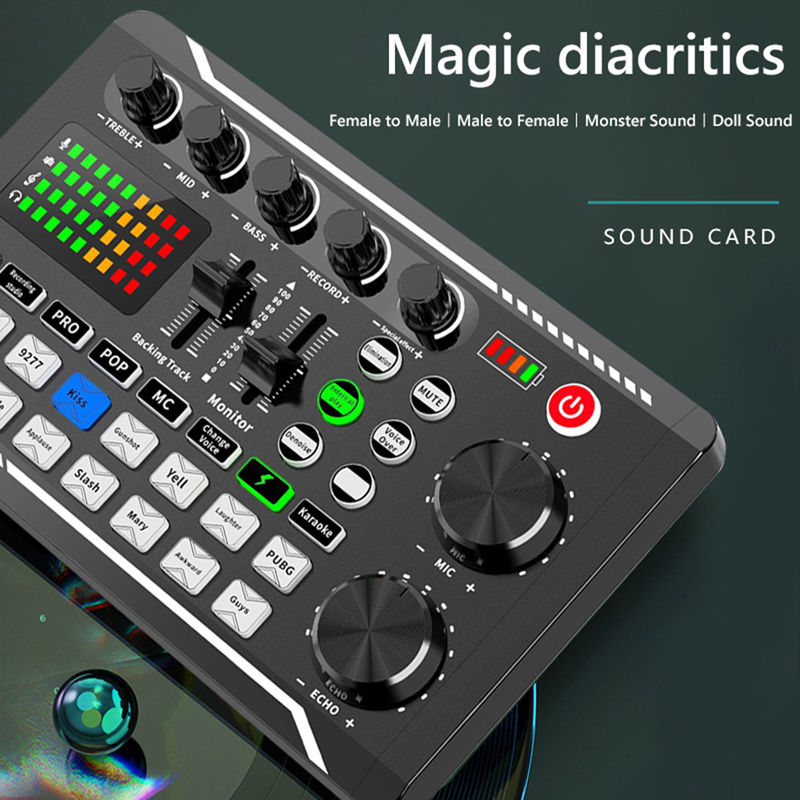Audio Music Tiktok - F998 Live Geluidskaart Audio Dj Mixer