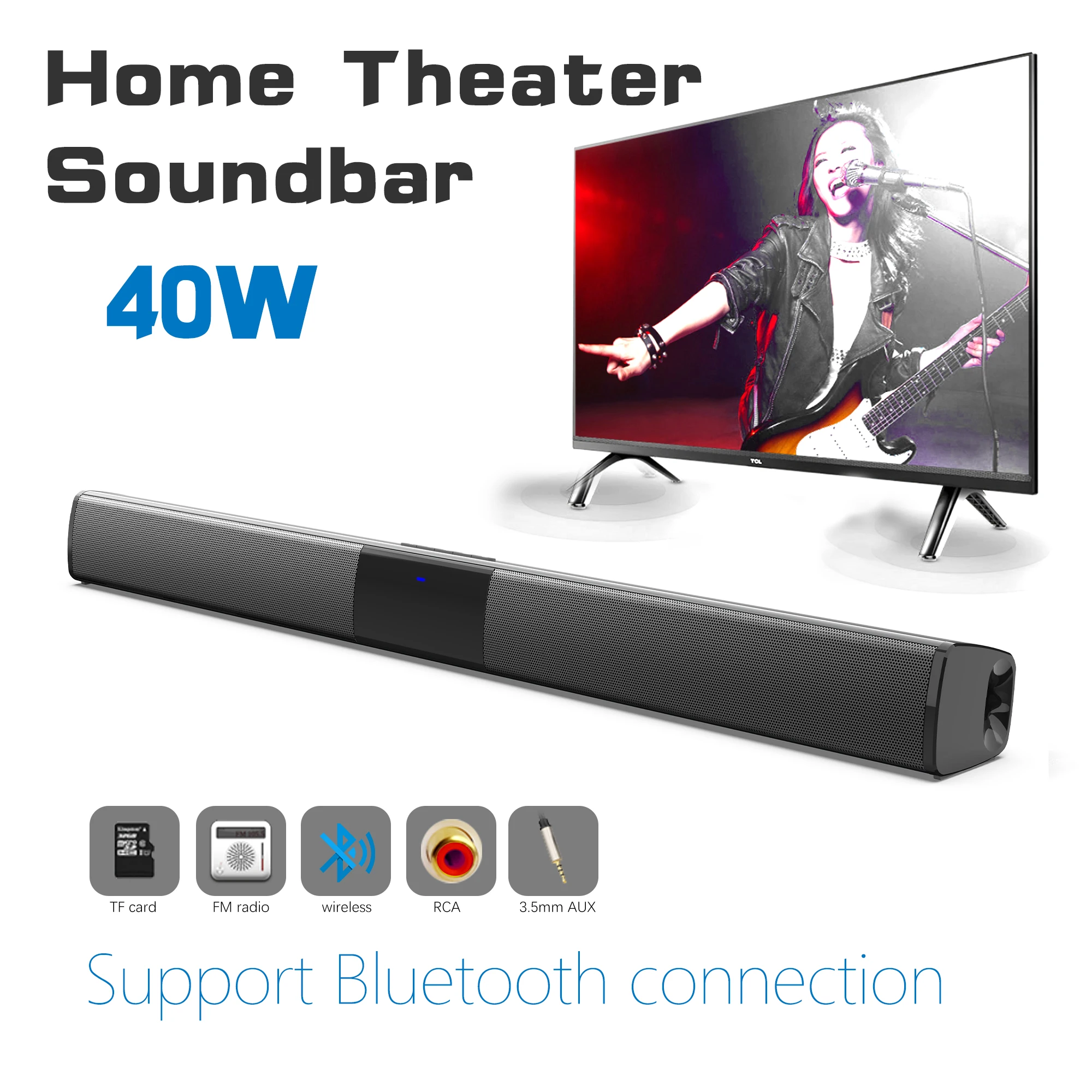 Audio Music Generator - 40W High Power Soundbar voor TV