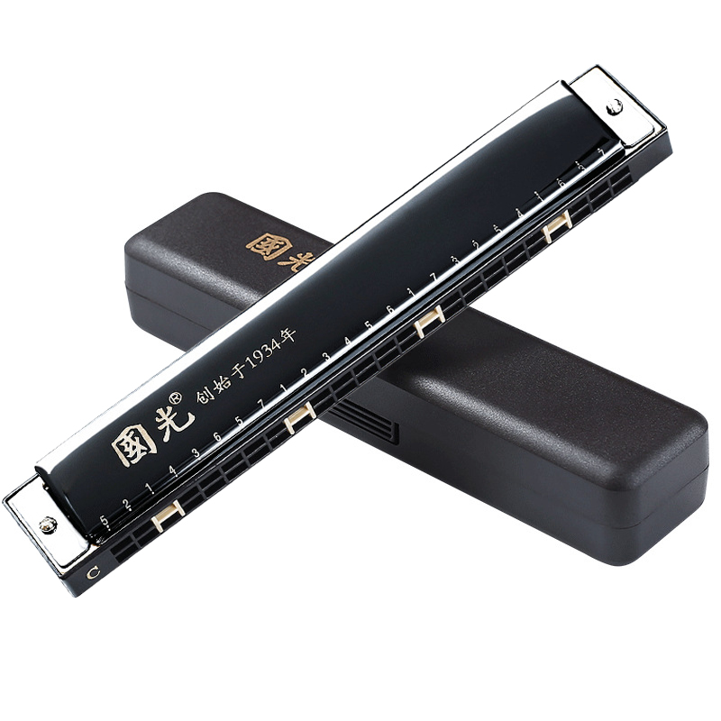 Harmonica 10 Hole - Guoguang Tremolo Harmonica 24-gaats C Mondharmonica