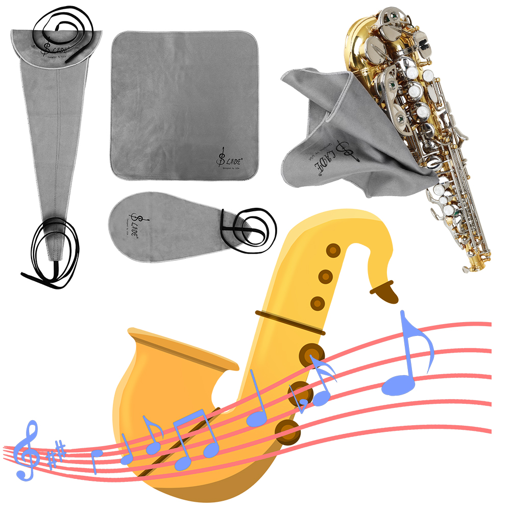 Clarinet Care Kit - Saxofoon Klarinet Reinigingsgereedschapset 3 stuks Reinigingsdoekje