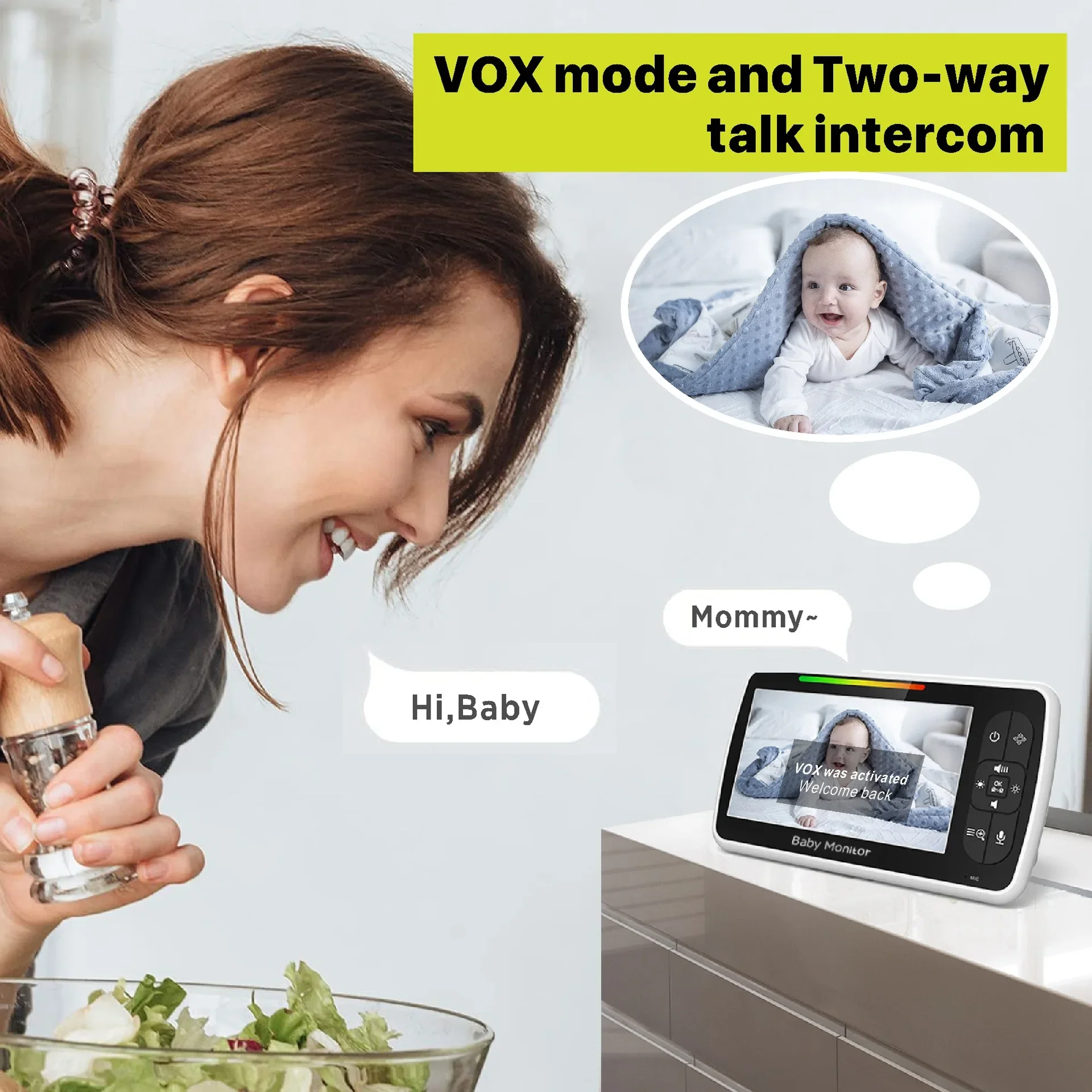 5.0 Inch Video Baby Monitor, m - Audio X Music recensie en prijs