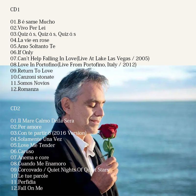 Andrea Bocelli My Love Songs C - Audio Music Only recensie en prijs
