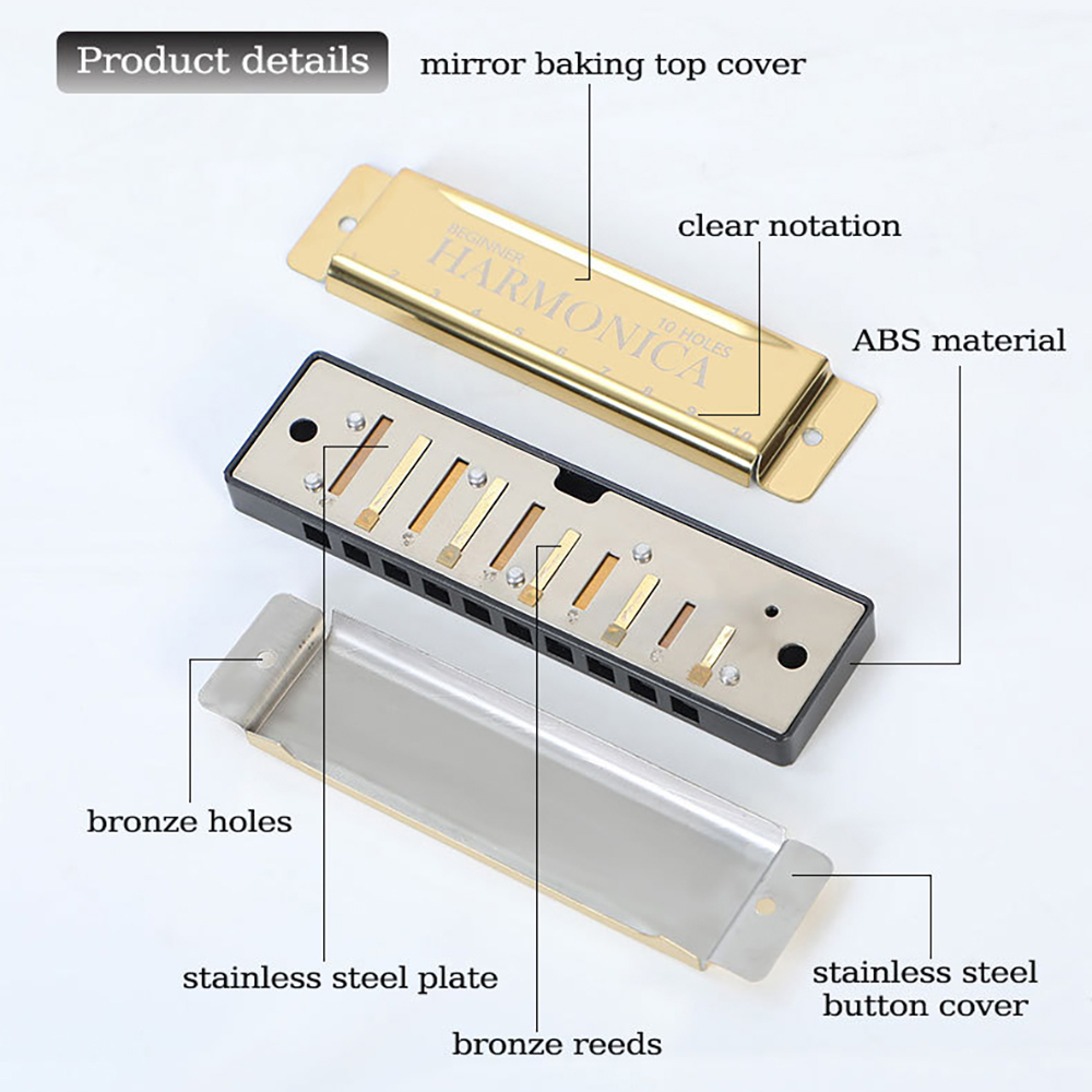 10-gaats C mondharmonica Blues - Harmonica 10 Hole recensie en prijs