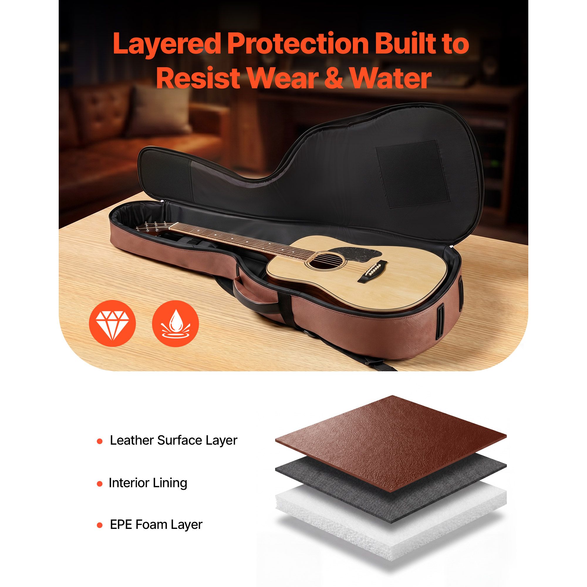 Harde koffer voor akoestische  - Guitar Strap Padded recensie en prijs
