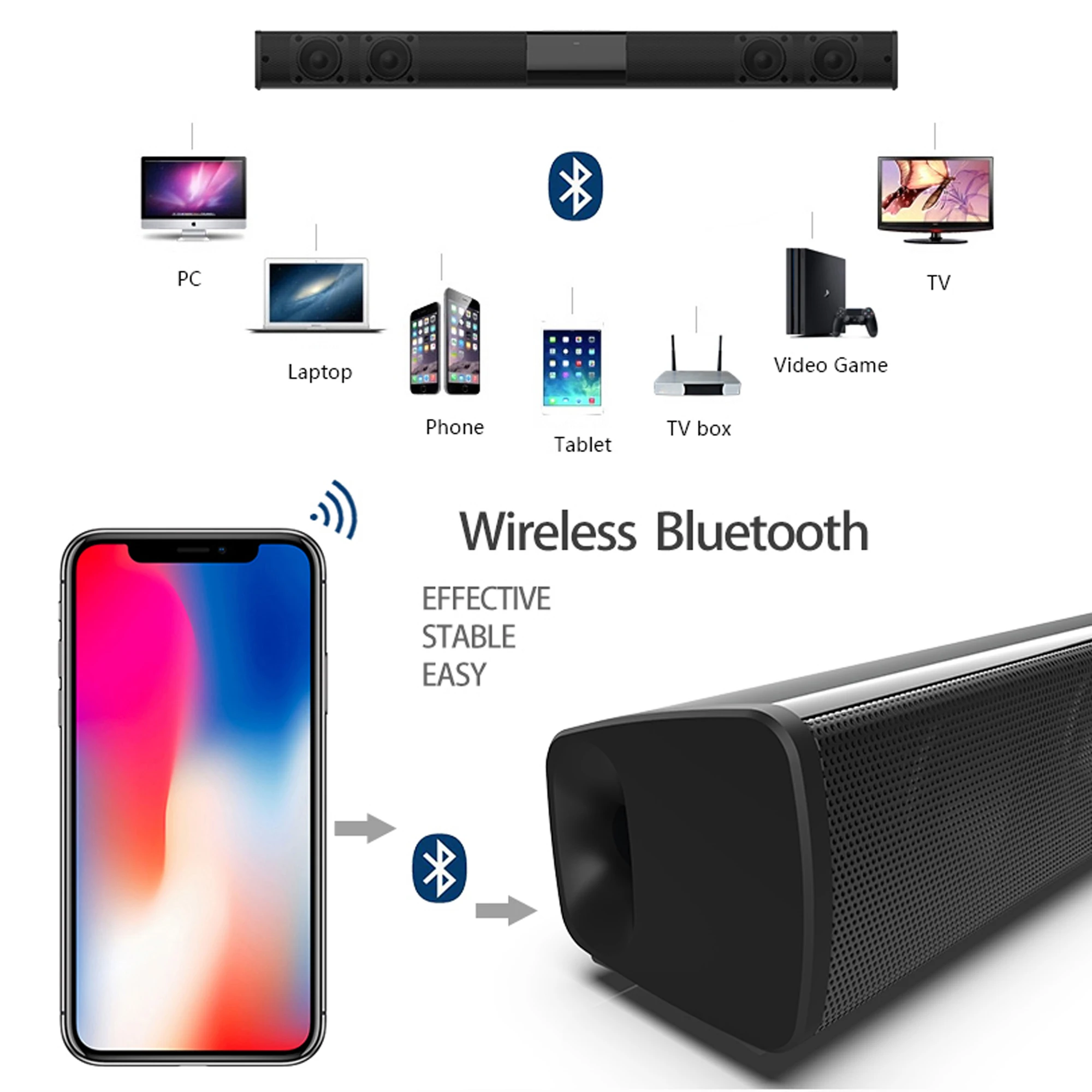 40W High Power Soundbar voor T - Audio Music Generator recensie en prijs