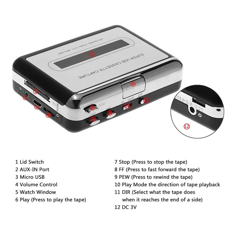 M52K-USB Cassette-speler naar  - Audio Music File recensie en prijs