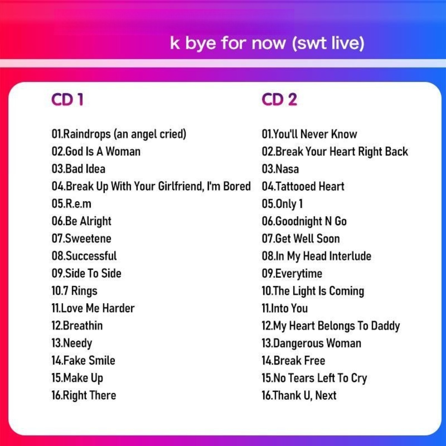Live concert audioalbum CD all - Audio Music Only recensie en prijs