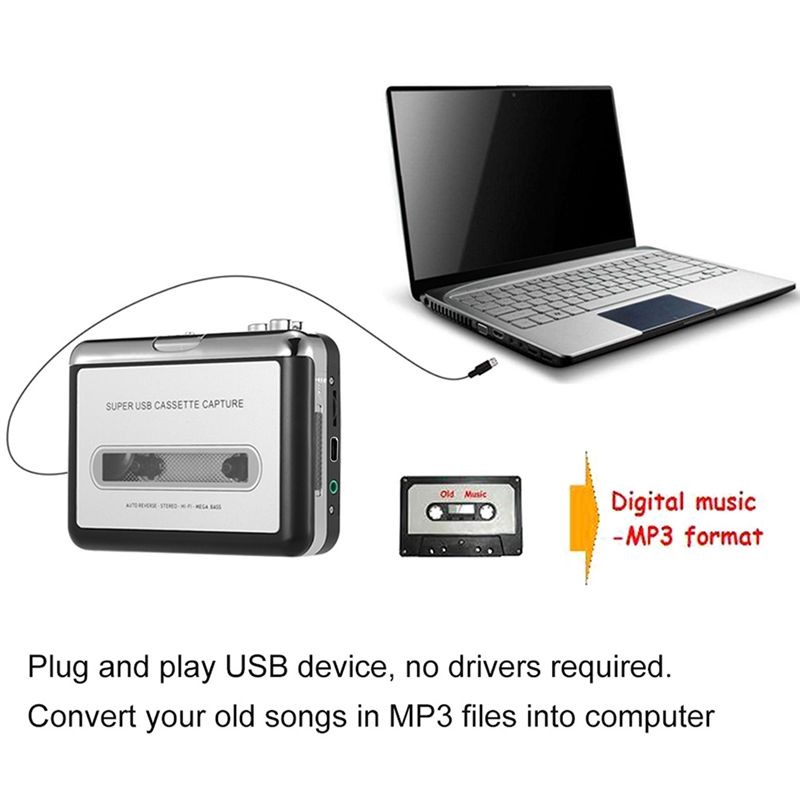 B27B USB-cassettedeck naar MP3 - Audio Music Converter To Mp3 recensie en prijs