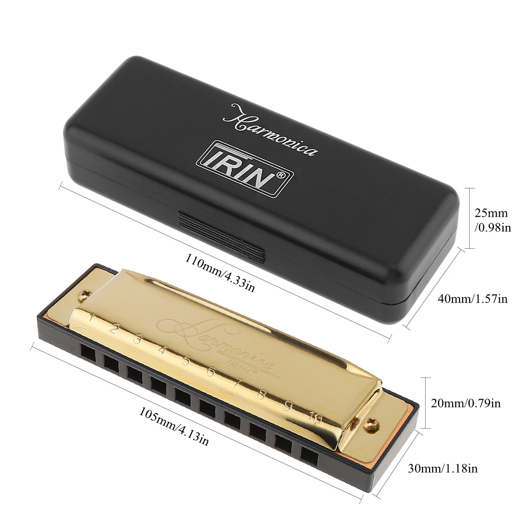 Zilver/goud KeyC 10-gaats 20-t - Harmonica 10 Hole recensie en prijs
