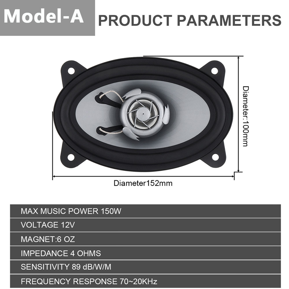 2 Stuks 4X6 Inch 150W / 280W A - Audio X Music recensie en prijs