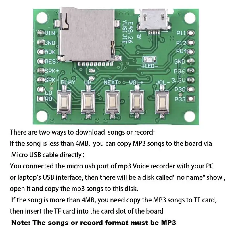 RCmall MP3 Voice Module Kit We - Audio Music Mp3 Downloader recensie en prijs